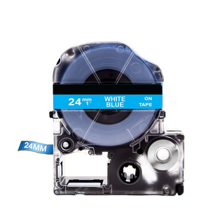 Картридж Epson LabelWorks LC-6LWV 24 мм, ламінована стрічка, білий текст на синьому LC-6LWV фото
