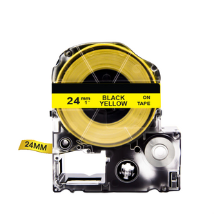 Картридж Epson LabelWorks LC-6YBP 24 мм, ламінована стрічка, чорний текст на жовтому LC-6YBP фото