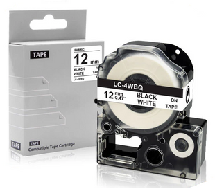 Картридж Epson LabelWorks LK-4WBQ 12 мм, залізовмісна стрічка, чорний текст на білому LK-4WBQ фото