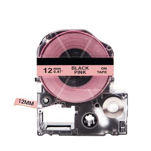 Картридж Epson LabelWorks LC-4RBL 12 мм, ламінована стрічка, чорний текст на рожевому LC-4RBL фото