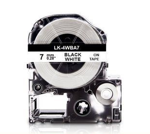 Картридж Epson LabelWorks LK-4WBA7 7 мм, термозбіжна трубка, чорний текст на білому LK-4WBA7 фото