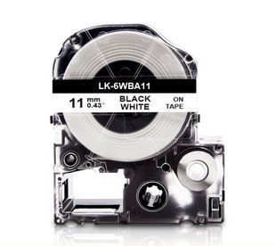 Картридж Epson LabelWorks LK-6WBA11 11 мм, термозбіжна трубка, чорний текст на білому LK-6WBA11 фото