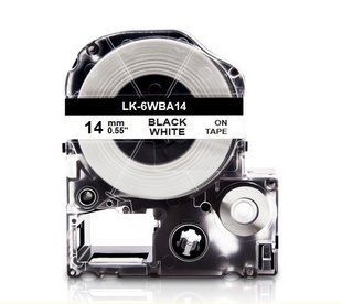 Картридж Epson LabelWorks LK-6WBA14 14 мм, термозбіжна трубка, чорний текст на білому LK-6WBA14 фото
