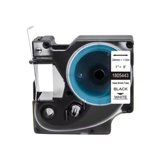 Картридж DYMO D1/Rhino 1805443 діаметр 24 мм, термозбіжна стрічка, чорний текст на білому 1805443 фото