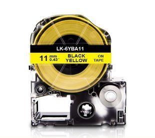 Картридж Epson LabelWorks LK-6YBA11 11 мм, термозбіжна трубка, чорний текст на жовтому LK-6YBA11 фото