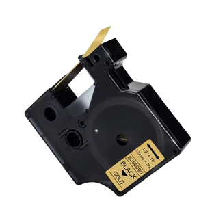 Картридж DYMO D1 2056090 12 мм, глітерна стрічка, чорний текст на золотому 2056090 фото